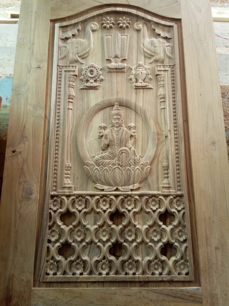 2D Pooja Mural Design doors