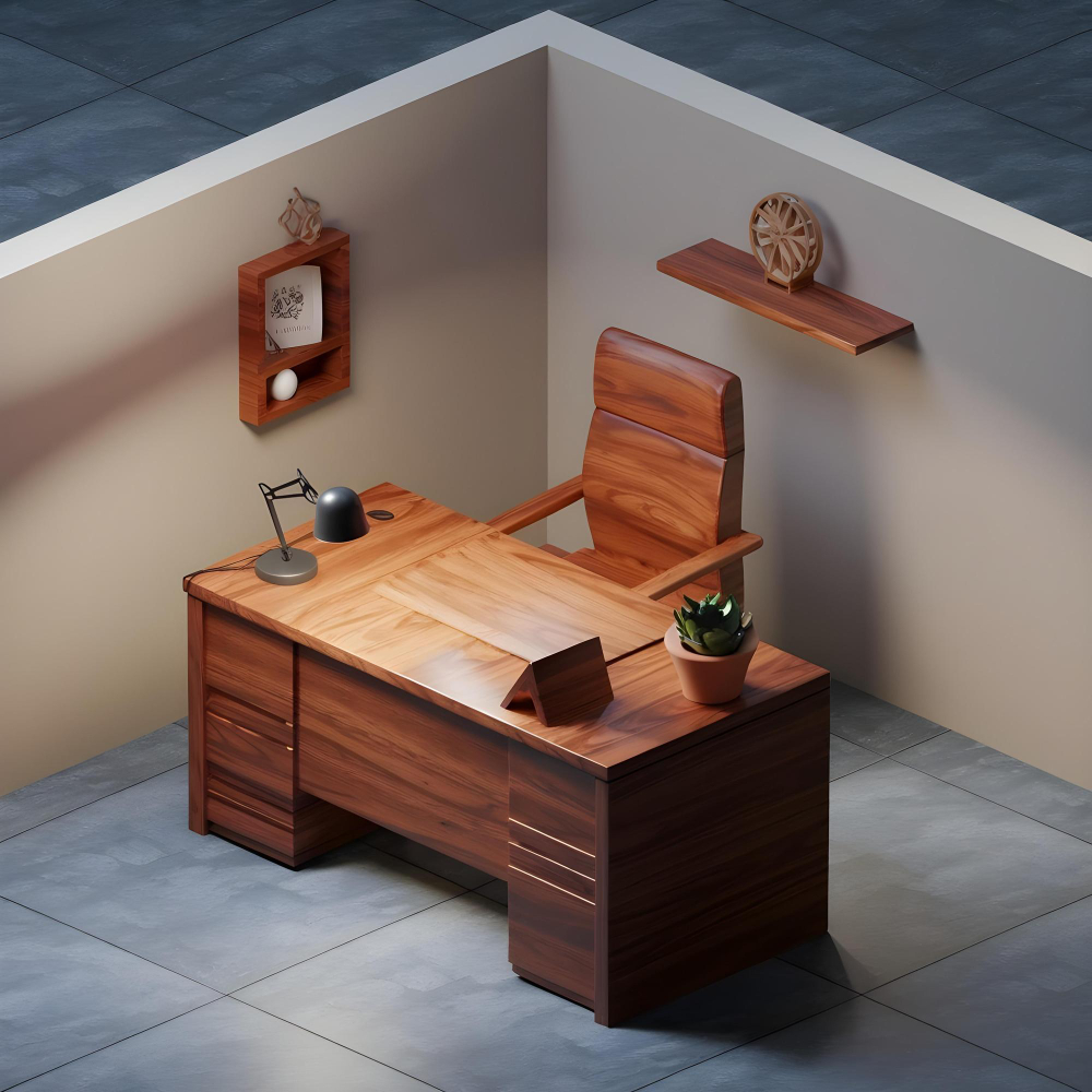 Wooden tables for works